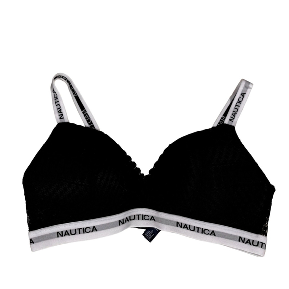 NWOT Set of 2 Nautica Women’s Lace Padded No Wire Bras Size 36C Black & Red​ - Picture 2 of 7